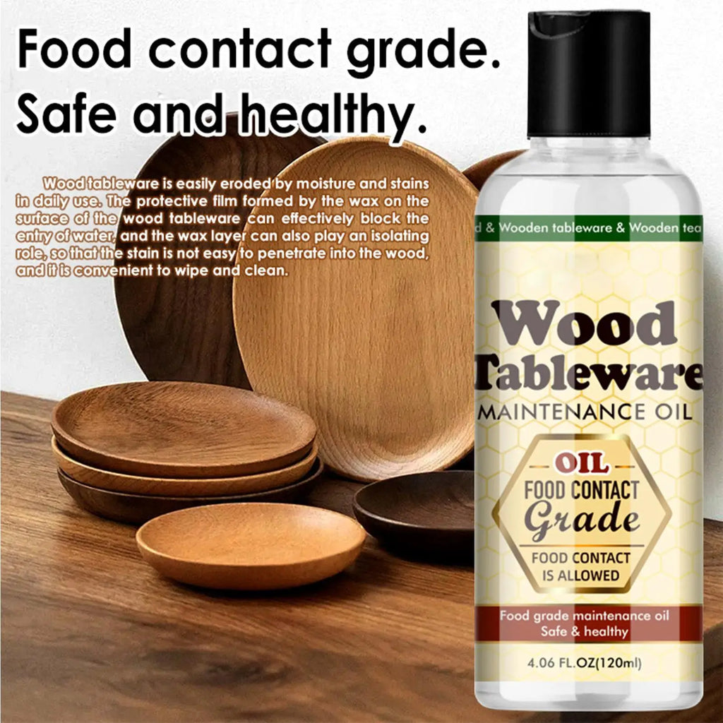 Wood Conditioner Oil Food-Safe Maintenance Oil For Cutting Boards & Furniture, Wooden Tableware Care, Water & Stain Protection