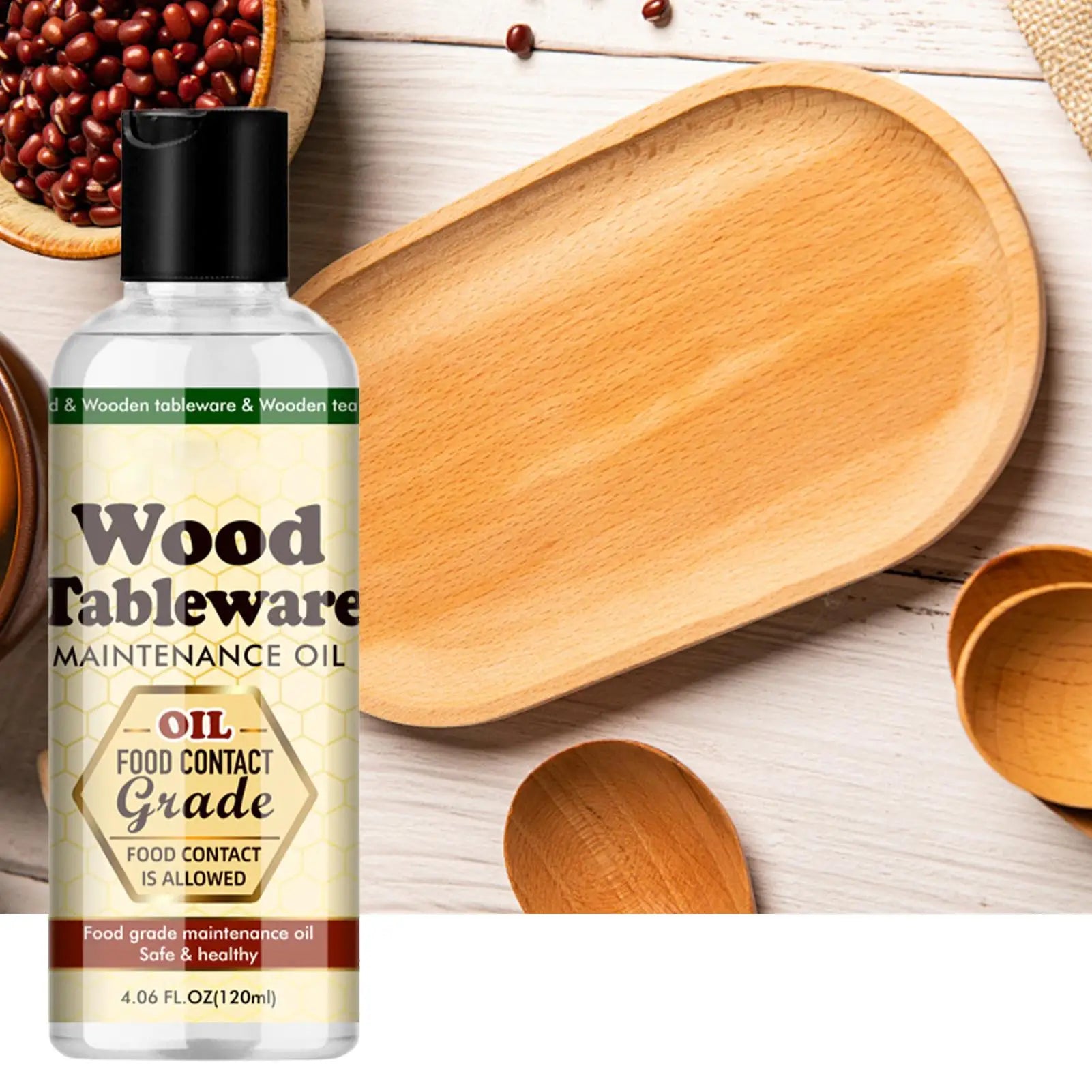 Wood Conditioner Oil Food-Safe Maintenance Oil For Cutting Boards & Furniture, Wooden Tableware Care, Water & Stain Protection